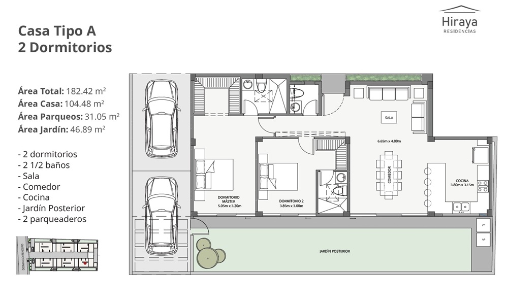 Casa Tipo A - 2 Dormitorios