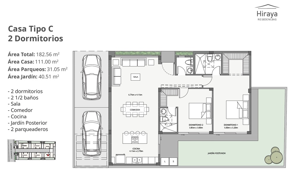 Casa Tipo C - 2 Dormitorios